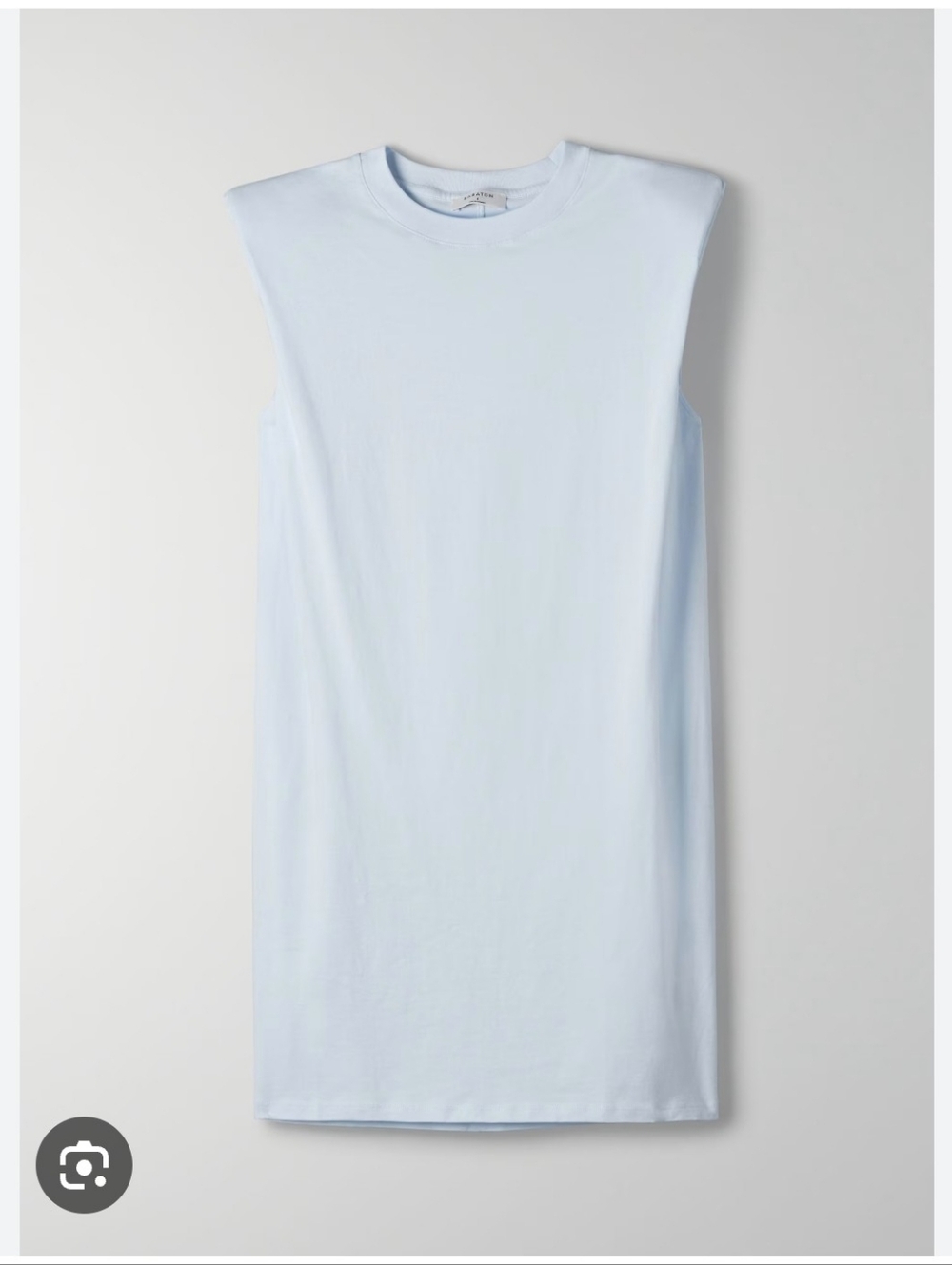 Aritzia Babaton  Shoulder Pad Dress Very Pale Blue Medium